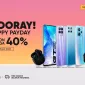 Jakarta|WBN - Jelang bulan Ramadhan realme adakan Payday Promo di realme.com dengan tawaran diskon hingga 40% dan gratis ongkir, berikut daftar smartphone baru realme yang dapat di beli dengan diskon besar. realme 8i membawa prosesor MediaTek Helio G96, layar 120Hz, kamera 50MP AI Triple Camera yang siap mengabadikan momen dengan sempurna. Baterai besar 5000mAh, realme 8i memiliki varian 8GB/128GB ditawarkan seharga Rp 3.299.000 di realme.com selama periode Payday. realme 9 Pro+ membawa sensor kamera flagship Sony IMX766 OIS, prosesor MediaTek Dimensity 920 5G. realme 9 Pro+ varian 8GB/256GB ditawarkan seharga Rp 5.499.000 di realme.com selama periode Payday. realme GT Master Edition mengadopsi trendsetting tech smartphone flagship seperti 64MP Street Photography Camera, layar 120Hz Samsung AMOLED, prosesor Snapdragon 778G 5G, 65W SuperDart Charge & RAM virtual hingga 5GB. realme GT Master Edition varian 8GB/128GB ditawarkan seharga Rp 4.899.000 di realme.com selama periode Payday. realme Watch S & realme Buds Air Pro realme merekomendasikan realme Buds Air Pro dan realme Watch S untuk dibeli pada hari gajian bulan ini. realme Watch S adalah smartwatch yang membawa fitur Blood Oxygen Monitor dan daya tahan baterai 15 hari kini melalui Payday promo di realme.com ditawarkan seharga Rp 799.000. realme Buds Air Pro adalah TWS dari realme yang dilengkapi ANC 35dB & 10mm Bass Boost Driver yang mampu meningkatkan pengalaman mendengarkan musik tanpa gangguan suara dari luar. TWS yang memiliki latensi rendah 94ms ini ditawarkan seharga Rp 799.000 selama periode Payday di realme.com.