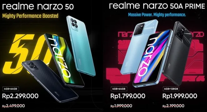
					realme narzo 50 & narzo 50A Prime, Smartphone Untuk Gaming