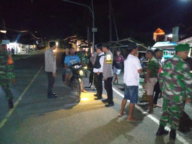 
					Polres Boltim Dan Koramil Kotabunan Patroli Malam