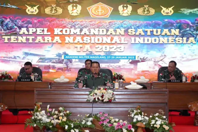 
					Panglima TNI Buka Apel Komandan Satuan Tahun 2023