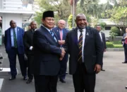 Menhan Prabowo Terima Kunjungan PM Papua Nugini