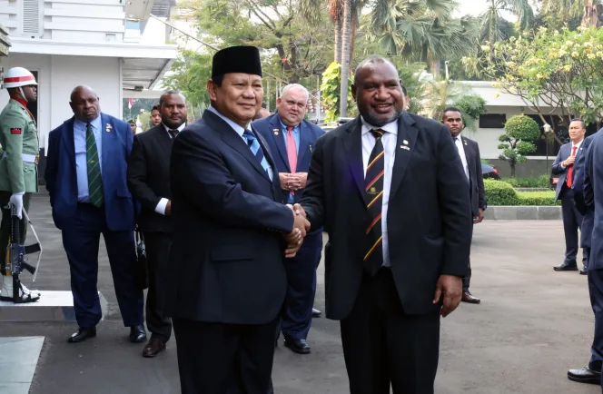 
					Menhan Prabowo Terima Kunjungan PM Papua Nugini