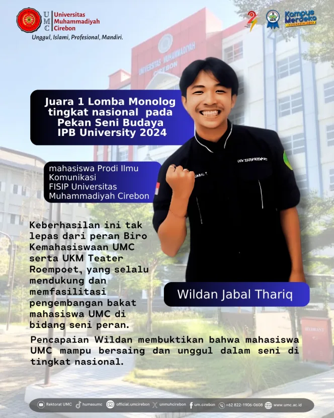
					Wildan Jabal Thariq, Juara Lomba Monolog Pekan Seni Budaya IPB