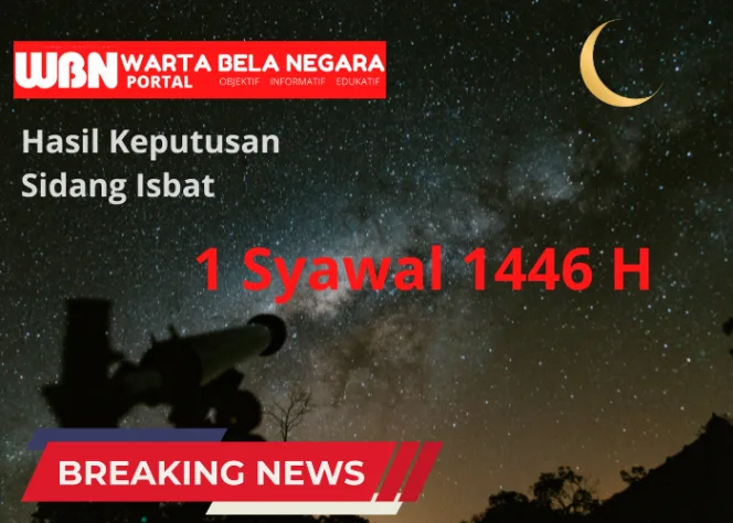 
					Breaking News:  Hari Raya Idul Fitri 1446 H Jatuh pada Tanggal 31 Maret 2025