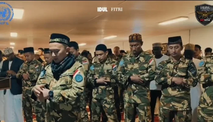 Satgas TNI Konga UNIFIL Kumandangkan Gema Takbir