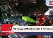 KRL Manggarai-Bogor Tabrak Mobil di Perlintasan Kedungbadak
