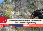 Mahasiswi Tewas Tertimpa Batu saat Latihan Panjat Tebing
