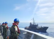 Amankan Perairan Lebanon, KRI Sultan IM Gelar Latihan Bersama AL Lebanon