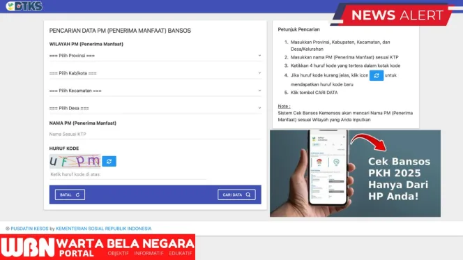 
					Kemensos : Cek Bansos PKH Tahap 2 Mei 2025
