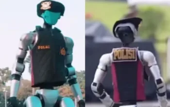 Kehadiran Robot Canggih Meriahkan Gladi Hari Bhayangkara 