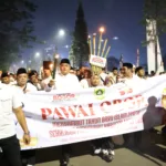 Pawai Obor Tutup HJB ke-543 Bersama Bupati Rudy Susmanto