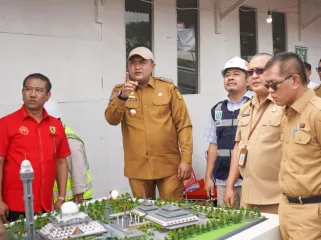 Rudy Susmanto Tinjau Pembangunan Masjid Raya Bogor