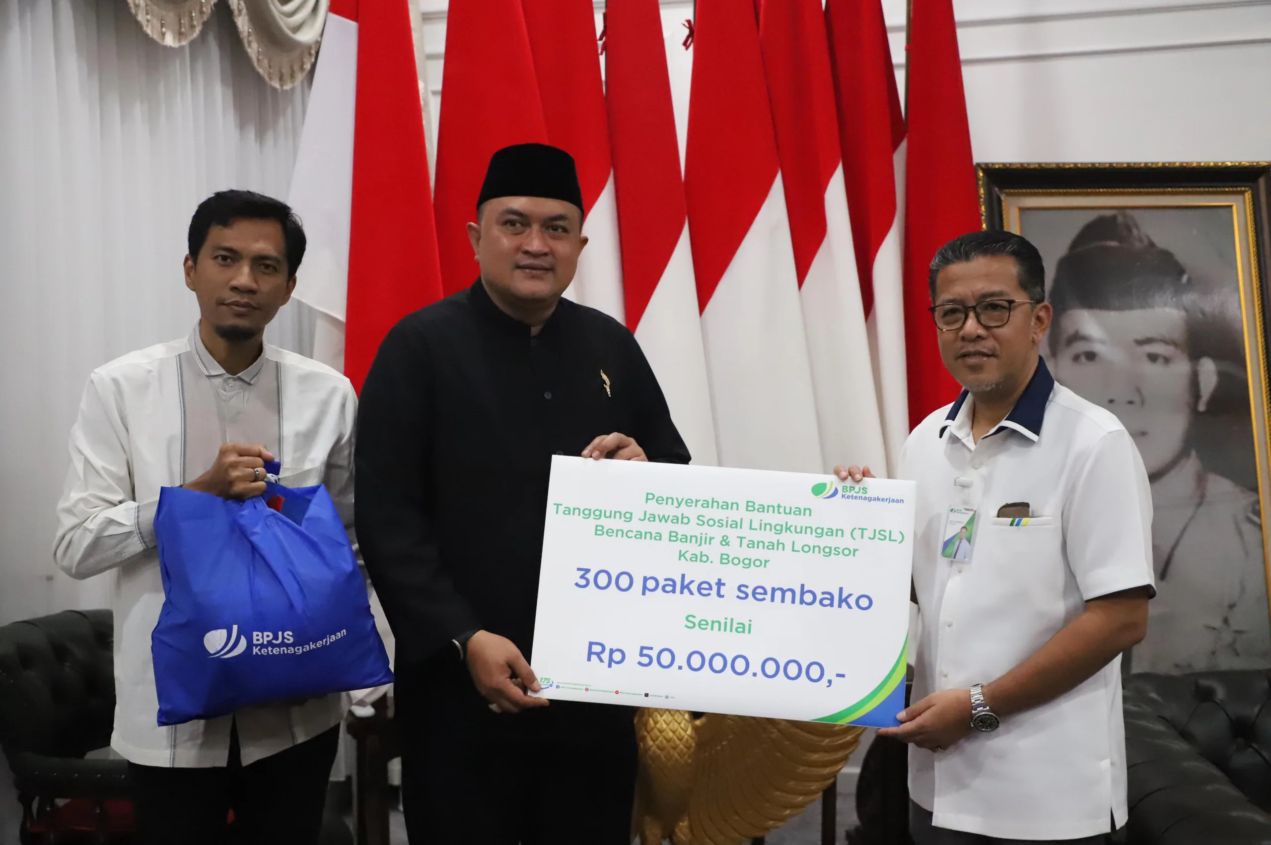 Rudy Susmanto Apresiasi BPJS Ketenagakerjaan Bantu Korban Bencana Bogor