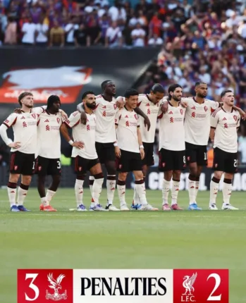 Liverpool Kalah Adu Penalti dari Crystal Palace di Community Shield 2025