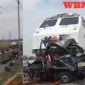 KA Tawangjaya Premium Tabrak Mobil