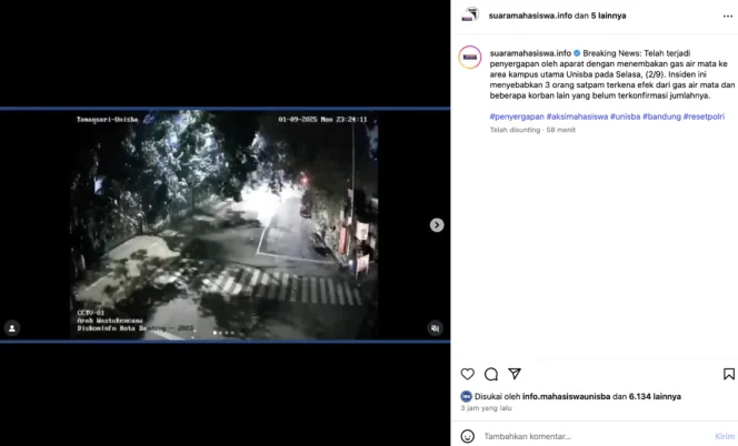 
					Gas Air Mata Pecah di Kawasan Kampus Unisba & Unpas Bandung