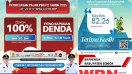 Bappenda Kabupaten Bogor Raih IKM 82,26 dan Perpanjang Relaksasi Pajak 2025