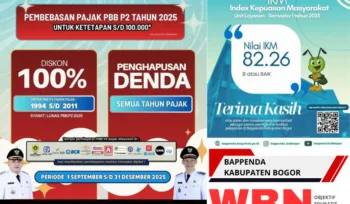 Bappenda Kabupaten Bogor Raih IKM 82,26 dan Perpanjang Relaksasi Pajak 2025