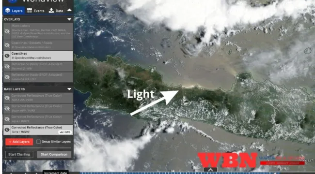Meteor Jatuh di Laut Jawa, Cahaya Terlihat dari Brebes hingga Tegal