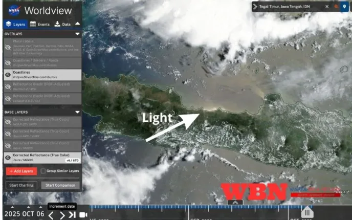 Meteor Jatuh di Laut Jawa