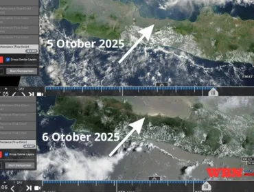 Cahaya Misterius di Laut Jawa, Citra Satelit NASA Picu Dugaan Jejak Meteor