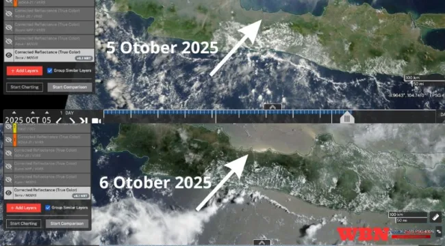 Cahaya Misterius di Laut Jawa, Citra Satelit NASA Picu Dugaan Jejak Meteor