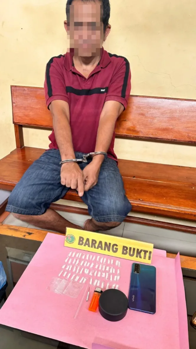 Satresnarkoba Polres Pasaman Barat Ringkus Pengedar Sabu-Sabu di Nagari Lingkuang Aua Baru
