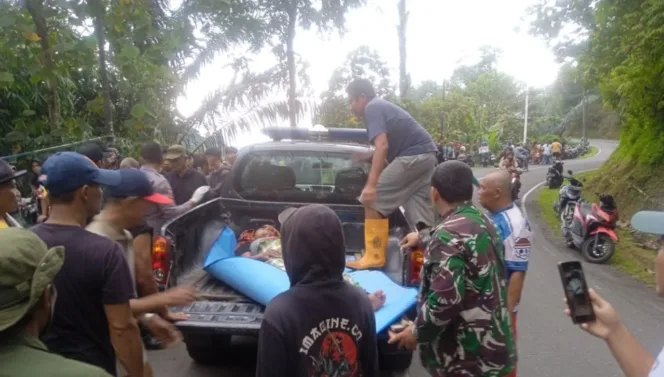 
					Polsek Cisompet Tangani Kecelakaan Truk Tunggal Di Jalan Cisompet-Cikajang