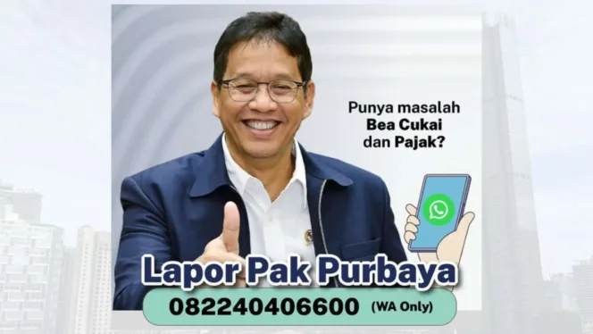 
					wartabelanegara.com : Poster kanal pelaporan pajak dan bea cukai Kementerian Keuangan 'Lapor Pak Purbaya' (Foto: instagram resmi Kementerian Keuangan @kemenkeuri