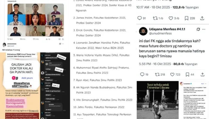 Diduga Calon Dokter Ikut Terlibat dalam Kasus Bullying Tragis Timothy di Unud