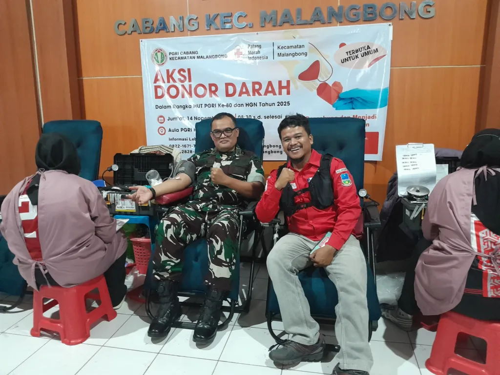 PMI Malangbong Gelar Aksi Donor Darah  Dalam Rangka HUT PGRI Dan Hari Guru Nasional