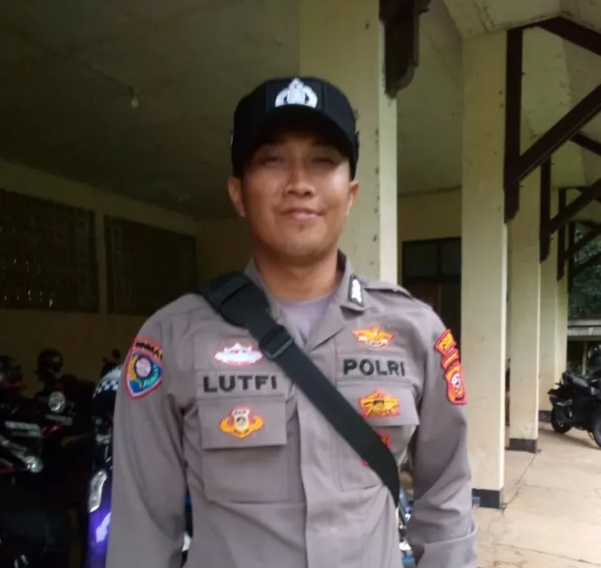 Babinkamtibmas Polsek Malangbong,  Brigadir Lutfi Kawal Muscab XV Kabupaten Garut Di Cilampuyang Malangbong