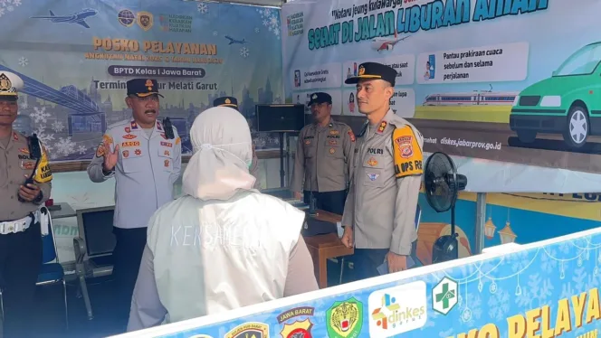 Kapolres Garut Pimpin Ramp Chek Kendaraan Umum Diterminal Guntur