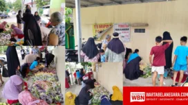 Pedagang Sayur Rp10 Ribu Bebas Pilih di Puspa Raya Jadi Daya Tarik Warga