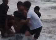 Aksi Heroik Polisi Terjang Ombak Pantai Selatan, Satpolairud Polres Garut Evakuasi 2 Wisatawan Tenggelam