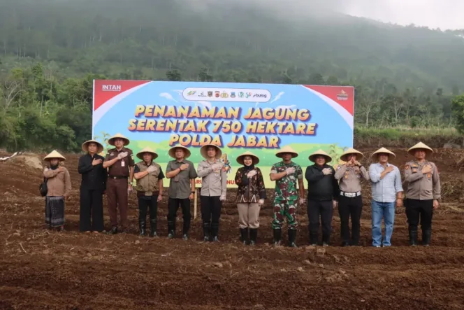 Polres Garut Gelar Penanaman Jagung Serentak, Dukung Swasembada Pangan Nasional 2026