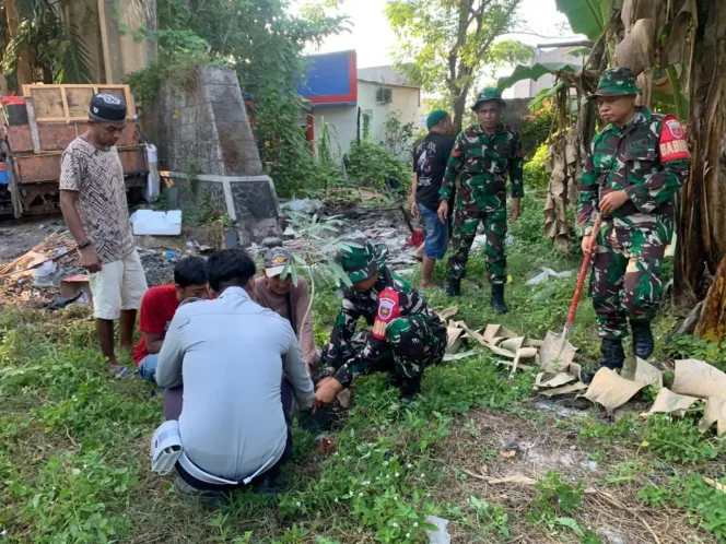 Koramil 1408-09/Tamalate Gelar Karya Bakti Penanaman Pohon Antisipasi Banjir di Musim Hujan