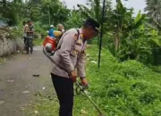Sampah Menumpuk Di Lahan Milik Carik,Polsek Sukawening Bergerak Cepat Laksanakan Korve Dan Koordinasi