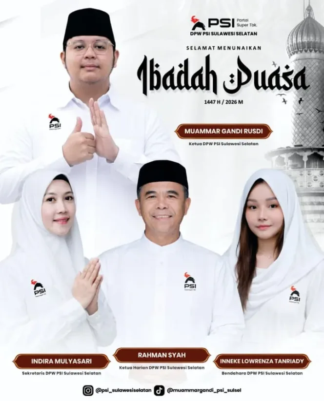 Sekretaris DPW PSI Sulsel Indira Mulyasari Hadiri Peresmian Kantor dan Buka Puasa Bersama DPW PSI Sulsel di Makassar