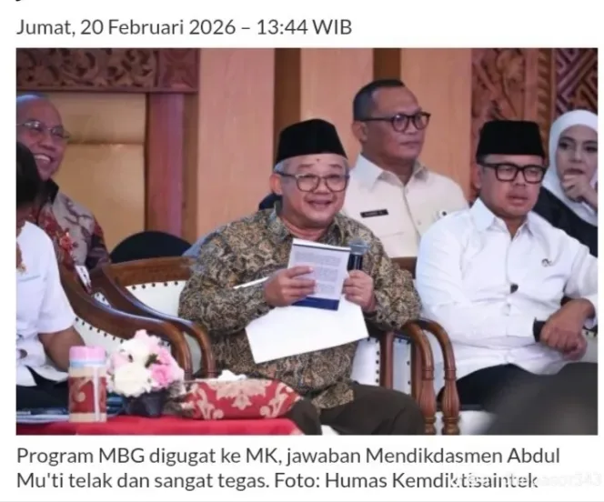 Program MBG Digugat Ke MK, MendikdasmenAbdul Mu’ti Berikan Jawaban Tegas