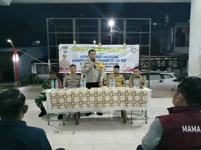 Ngopi Kamtibmas Kapolrestabes Makassar Bersama TRIPIKA Kecamatan Mamajang, Tomas, Toga Dan Toda Dalam Rangka HARKAMTIBMAS. 