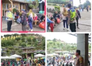 Ribuan Wisatawan Padati Darajat, Polres Garut Tingkatkan Patroli Dialogis Jaga Keamanan