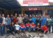 60 Knalpot Borong Diserahkan Sukarela, Polsek Bungbulang Gandeng OKP Ciptakan Situasi Kondusif