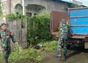 Koramil 1408-12/Tamalanrea Gelar Karya Bhakti, Antisipasi Banjir di Musim Hujan Dikelurahan Buntusu Kecamatan Tamalanrea