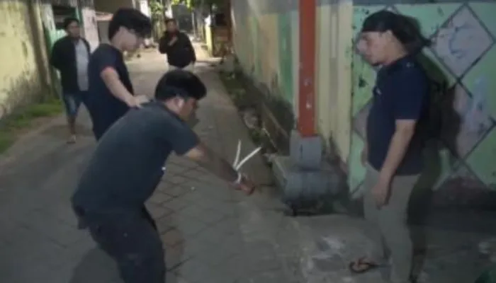 Gerak Cepat, Pelaku Penebasan di Jalan Harimau Makassar Berhasil di Amankan Tim Brimob Polsek Mamajang 